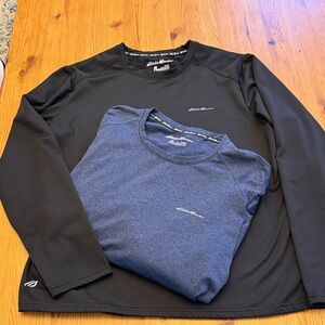 Eddie Bauer Men's Long Sleeve Shirts - Black and Blue
